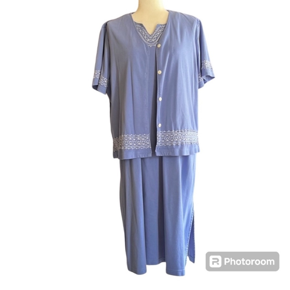 Links Periwinkle Two Piece Jacket Dress Size XL